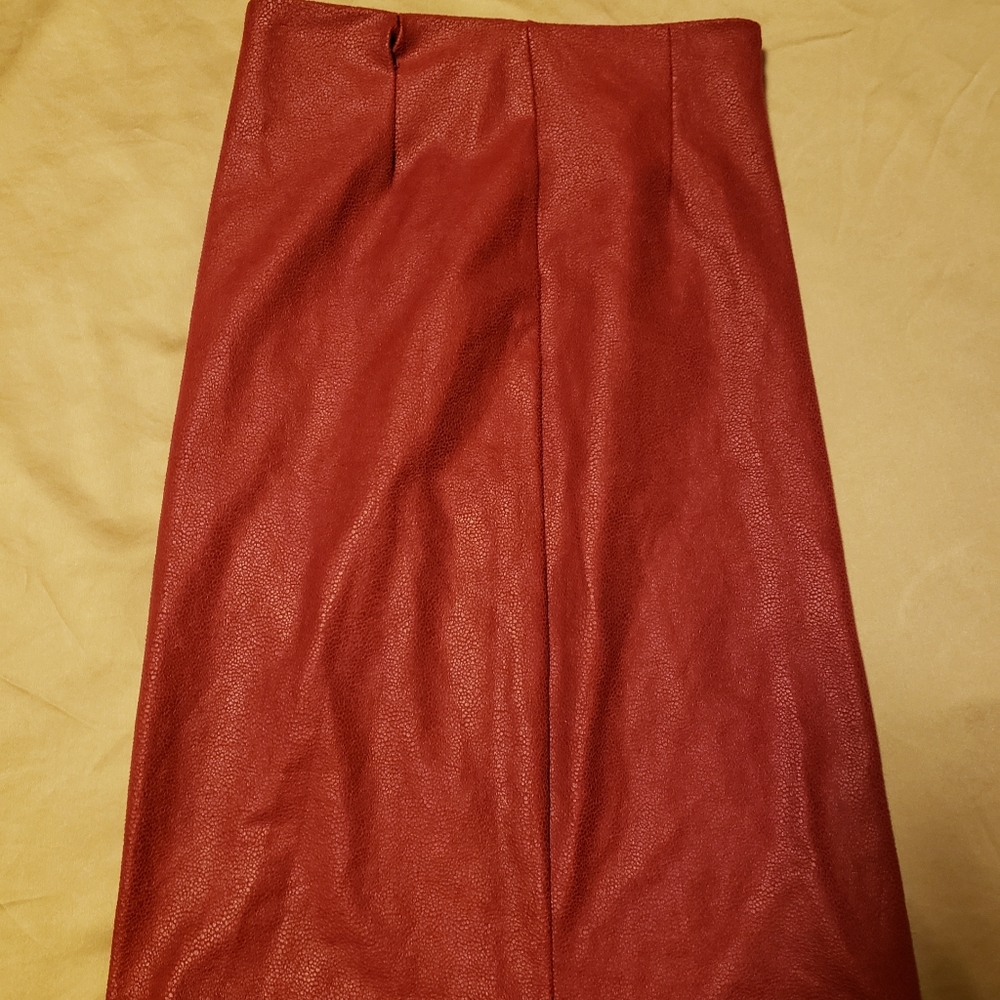 Shako faux leather high waist pencil skirt